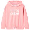 Kindertrui met capuchon 116 felroze