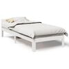 vidaXL Bedframe zonder matras massief grenenhout wit 90x200 cm
