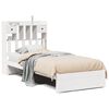 vidaXL Bed met boekenkast zonder matras grenenhout wit 75x190 cm