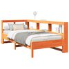 vidaXL Bed met boekenkast zonder matras grenenhout wasbruin 100x200 cm