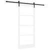 vidaXL Schuifdeur ORKDAL Wit 93 x 211 cm Massief grenenhout en glas