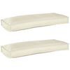 vidaXL Pallet Kussen Set 2 pcs Cr&egrave;me 100 x 40 x 8 cm Oxford Stof