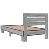 vidaXL Bedframe bewerkt hout en metaal grijs sonoma eiken 90x190 cm