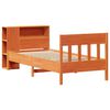 vidaXL Bed met boekenkast zonder matras grenenhout wasbruin 75x190 cm