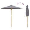 vidaXL Tuinparasol Donkergrijs &Oslash; 270 x 260 cm Bamboe