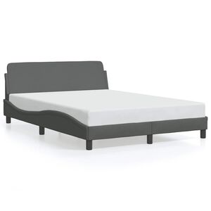 vidaXL Bedframe "Dover" stof donkergrijs 140x200 cm