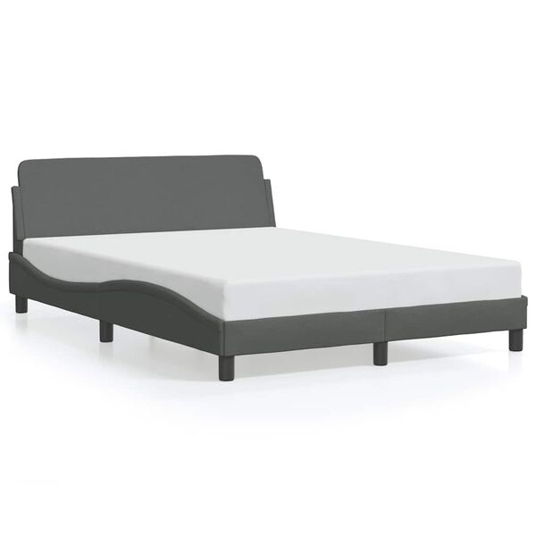 vidaXL Bedframe "Dover" stof donkergrijs 140x200 cm