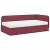 vidaXL Hoekbedframe Wijnrood 90 x 190 cm Stof
