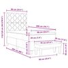 vidaXL Boxspring bed met matras Lichtgrijs 90 x 200 cm Fluweel