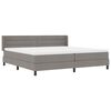 vidaXL Boxspringbed met matras Taupe 200 x 200 cm Polyester