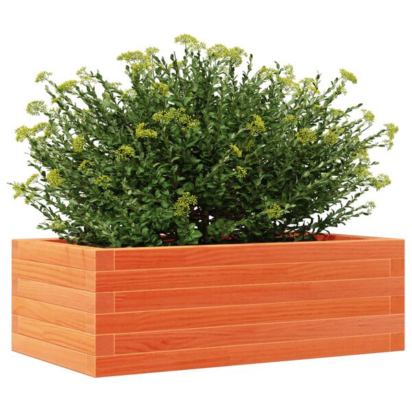 vidaXL Plantenbak 70x40x23 cm massief grenenhout wasbruin
