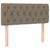 vidaXL Boxspring met matras stof taupe 90x190 cm