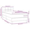 vidaXL Boxspring met matras en LED fluweel roze 80x210 cm