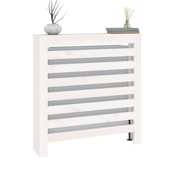 vidaXL Radiatorombouw 79,5x19x84 cm massief grenenhout wit