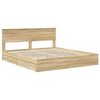 vidaXL Opslag bed met lade Sonoma Eiken 180 x 200 cm Bewerkt hout