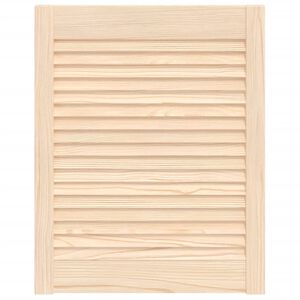 vidaXL Kastdeur met lamellen 61,5x49,4 cm massief grenenhout