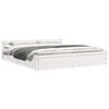 vidaXL Bedframe massief hout wit 180x200 cm