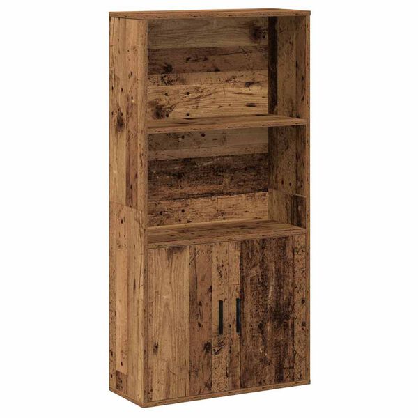 vidaXL Boekenkast 60x24x120 cm bewerkt hout oud houtkleurig