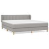 vidaXL Boxspring met matras stof lichtgrijs 160x200 cm