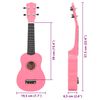 vidaXL Ukuleleset met tas voor kinderen sopraan 23'' roze
