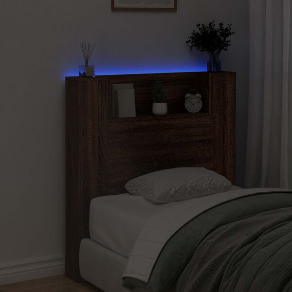 vidaXL Hoofdbord Bruin Eiken 100 x 16,5 x 103,5 cm Bewerkt hout