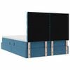 vidaXL Opbergbed met LED met matras Donkerblauw 140 x 200 cm Fluweel