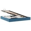 vidaXL Ottoman Bedframe met opslag Donkerblauw 200 x 200 cm Fluweel