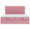 vidaXL Ottoman bed met matrassen 200x200cm fluweel roze