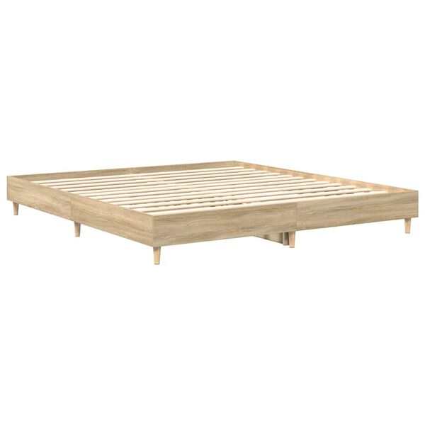vidaXL Bedframe zonder matras hout sonoma eikenkleurig 180x200 cm