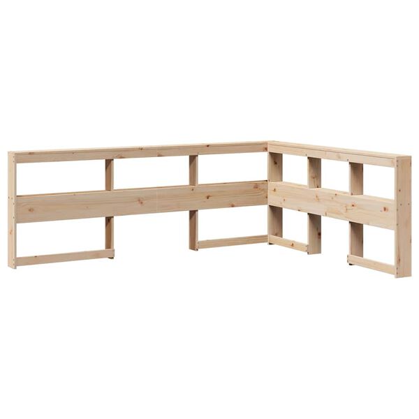 vidaXL Boekenkast Hoofdeinde L-vormig 160 cm massief grenenhout