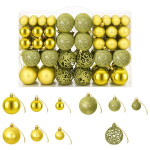 vidaXL Kerstballen 100 st 3/4/6 cm lichtgroen