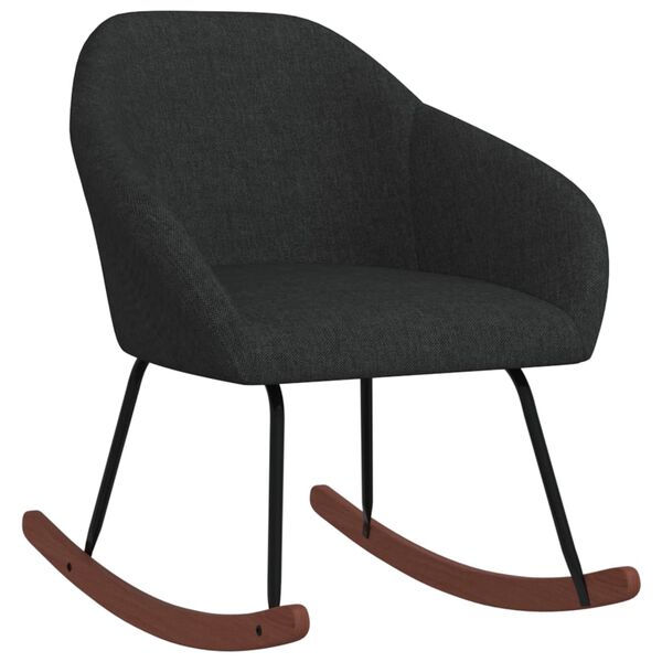 vidaXL Schommelstoel stof zwart