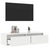 vidaXL Tv-meubel met LED-verlichting 100X35,5x25 cm wit