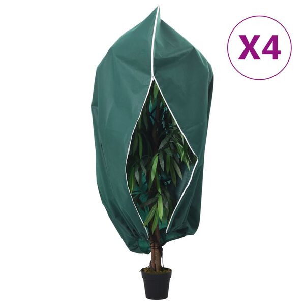 vidaXL Plantenhoezen met ritssluiting 4 st 70 g/m&sup2; 3,93x3 m