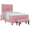 vidaXL Boxspring bed met matras Roze 120 x 190 cm Fluweel