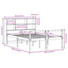 vidaXL Bed met boekenkast zonder matras hout wasbruin 140x200 cm