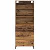vidaXL Hoge kast met lade Oud Hout 69,5 x 34 x 180 cm Bewerkt hout