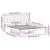 vidaXL Bedframe met hoofdeinde Bruin 150 x 200 cm Massief grenenhout