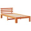 vidaXL Bedframe met hoofdeinde Wasbruin 90 x 190 cm Massief grenenhout