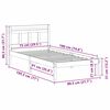 vidaXL Bedframe Wit 75 x 190 cm Massief grenenhout