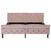 vidaXL Bedframe fluweel roze 160x200 cm