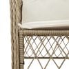 vidaXL 5-delige Tuinset met kussens poly rattan beige