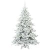 vidaXL Kunstmatige Inklapbare Kerstboom met 300 LED Wit 180 cm PVC