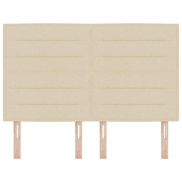 vidaXL Hoofdbord Cr&egrave;me 144 cm Stof