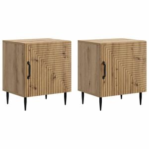 vidaXL Nachtkastje 2 pcs Artisanaal eiken 43 x 34,5 x 50 cm