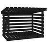 vidaXL Haardhoutrek 108x73x79 cm massief grenenhout zwart