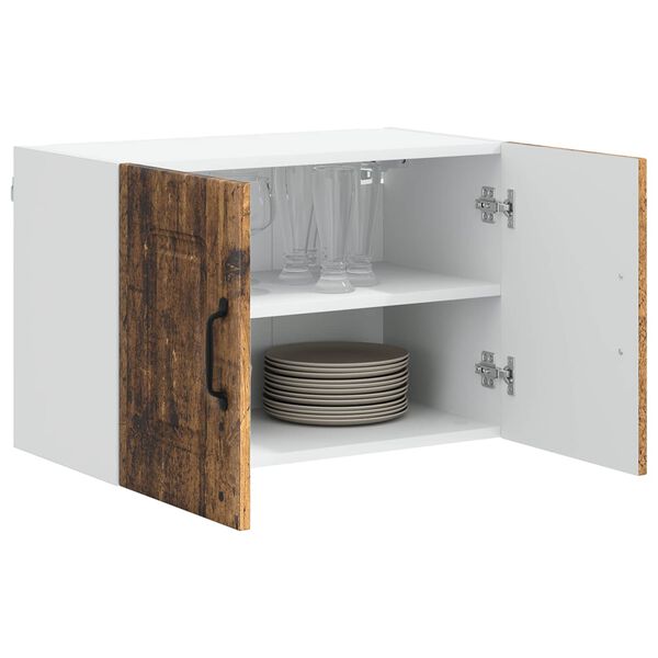 vidaXL Keukenkast aan de muur met plank 2 pcs Oud Hout 60 x 31 x 40 cm