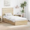 vidaXL Opslag bed met hoofdeinde Sonoma Eiken 90 x 190 cm Bewerkt hout
