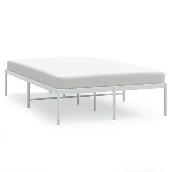 vidaXL Bedframe metaal wit 120x200 cm