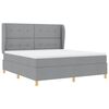 vidaXL Boxspringbed met Matras Donkergrijs 90x190 cm Lichtgrijs Stof